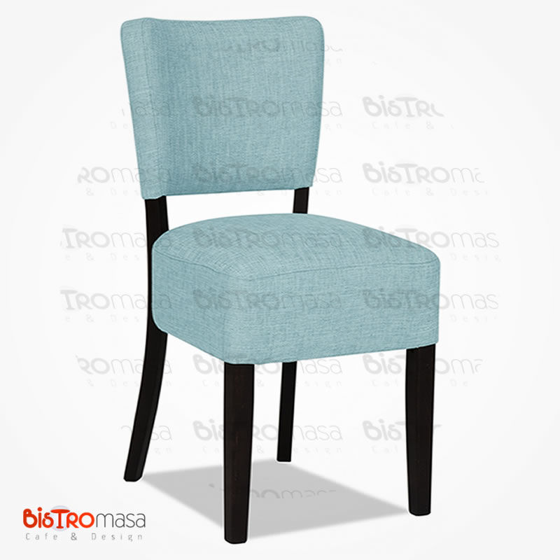 Mavi Ahşap Cafe Sandalye