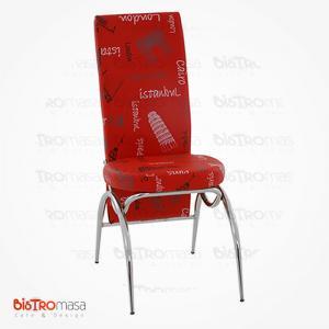 Kırmızı metal sandalye