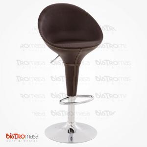 Kahverengi metal ayak bar sandalyesi