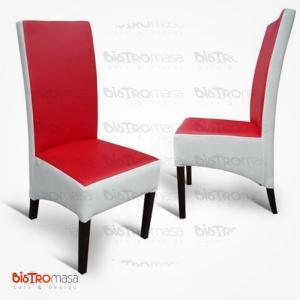 Kırmızı beya renkli paçalı sandalye