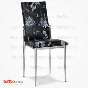 Desenli metal sandalye