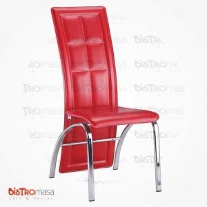 Kırmızı metal sandalye