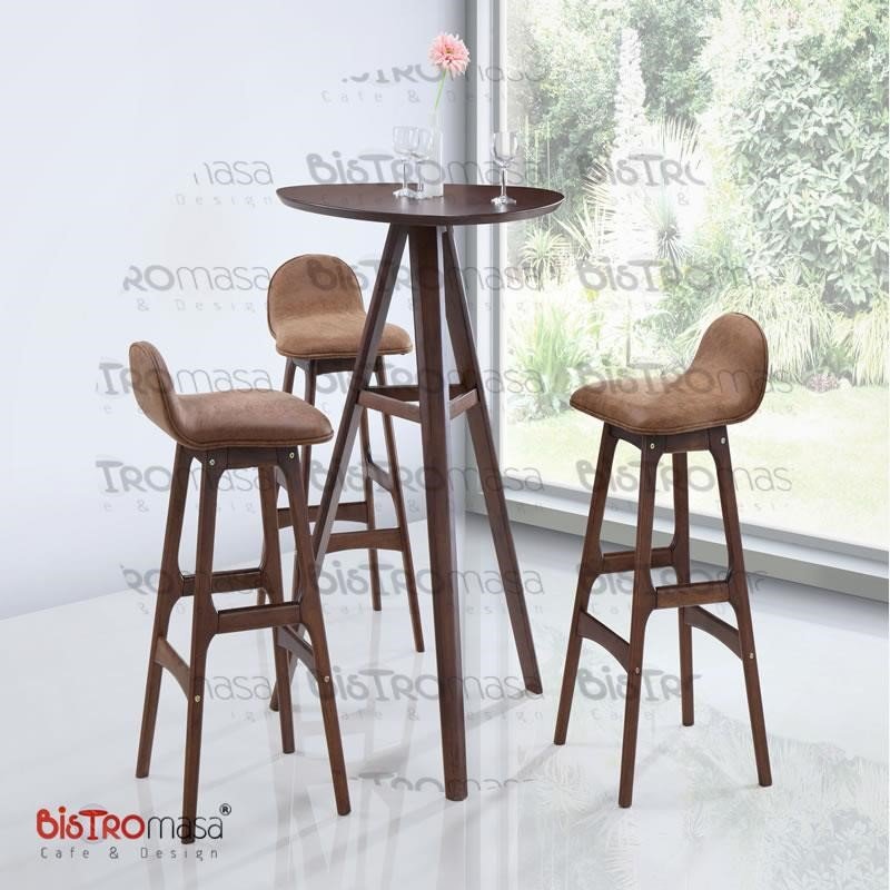 Ahşap Bar Sandalyesi